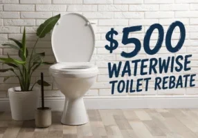 Waterwise toilet rebate Western Australia - modern water-efficient toilet